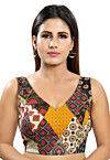 Digital Printed Cotton Blouse in Multicolor