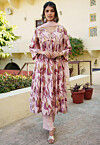 Digital Printed Modal Muslin Pakistani Suit in Pink