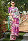 Digital Printed Tussar Silk Saree in Beige
