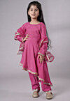 Embellished Shantoon Punjabi Suit in Pink