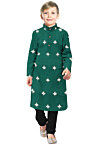 Embroidered Art Silk Kurta Set in Dusty Green