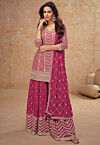 Embroidered Chinon Chiffon Pakistani Suit in Pink