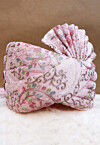 Embroidered Chinon Chiffon Turban in Pink