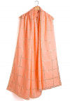 Embroidered Cotton Dupatta in Peach