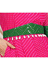 Embroidered Georgette Adjustable Waist Belt in Green