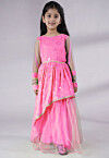 Embroidered Georgette Gown in Baby Pink