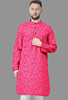 Embroidered Georgette Kurta in Fuchsia
