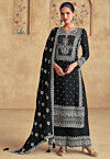 Embroidered Georgette Pakistani Suit in Black