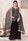 Embroidered Georgette Pakistani Suit in Black