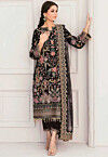Embroidered Georgette Pakistani Suit in Black