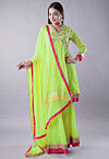 Embroidered Georgette Pakistani Suit in Light Green