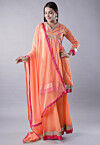 Embroidered Georgette Pakistani Suit in Peach