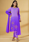 Embroidered Georgette Pakistani Suit in Shaded Purple