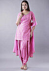 Embroidered Georgette Punjabi Suit in Pink