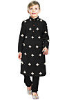 Embroidered Taffeta Silk Kurta Set in Black