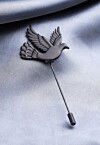 Flying Bird Metallic Lapel Pin