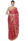 Gharchola Art Silk Saree in Fuchsia