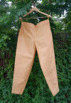 Golden Printed Cotton Silk Pant in Mustard