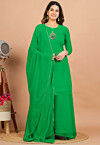 Gota Embellished Georgette Pakistani Suit in Pakistani Green