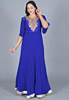 Gota Patti Georgette Anarkali Kurta in Royal Blue