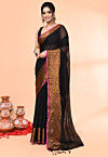 Handloom Cotton Saree in Black
