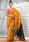 Handloom Cotton Saree in Yellow
