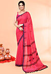 Handloom Jamdani Cotton Saree in Pink