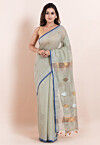 Handloom Pure Cotton Saree in Beige