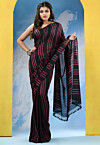 Handloom Pure Cotton Saree in Black