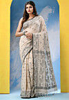 Handloom Pure Cotton Saree in Light Beige