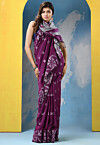 Handloom Pure Cotton Saree in Violet