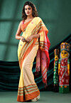 Handloom Pure Cotton Saree in Yellow