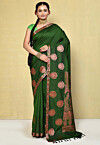 Kanchipuram Saree in Dark Green