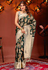 Kanchipuram Saree in Dark Green