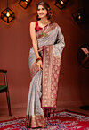 Kanchipuram Saree in Light Grey