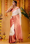 Kanchipuram Saree in Off White