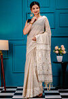 Kanchipuram Saree in Off White
