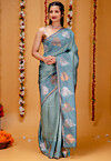 Kanchipuram Saree in Teal Blue