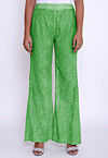 Leheriya Printed Cotton Palazzo in Light Green