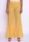 Leheriya Printed Cotton Palazzo in Yellow