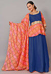 Maternity Art Silk Lehenga in Blue