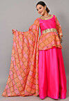 Maternity Art Silk Lehenga in Fuchsia