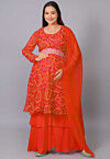 Maternity Georgette Pakistani Suit in Orange