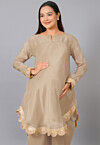 Maternity Uppada Silk Kurti in Beige