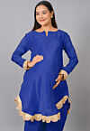 Maternity Uppada Silk Kurti in Royal Blue