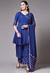 Mukesh Embroidered Georgette Pakistani Suit in Blue