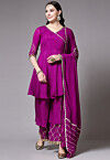 Mukesh Embroidered Georgette Pakistani Suit in Magenta
