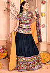 Navratri Special Cotton Lehenga in Navy Blue