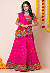 Navratri Special Rayon Lehenga in Pink