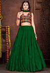 Navratri Special Crepe Lehenga in Light Green